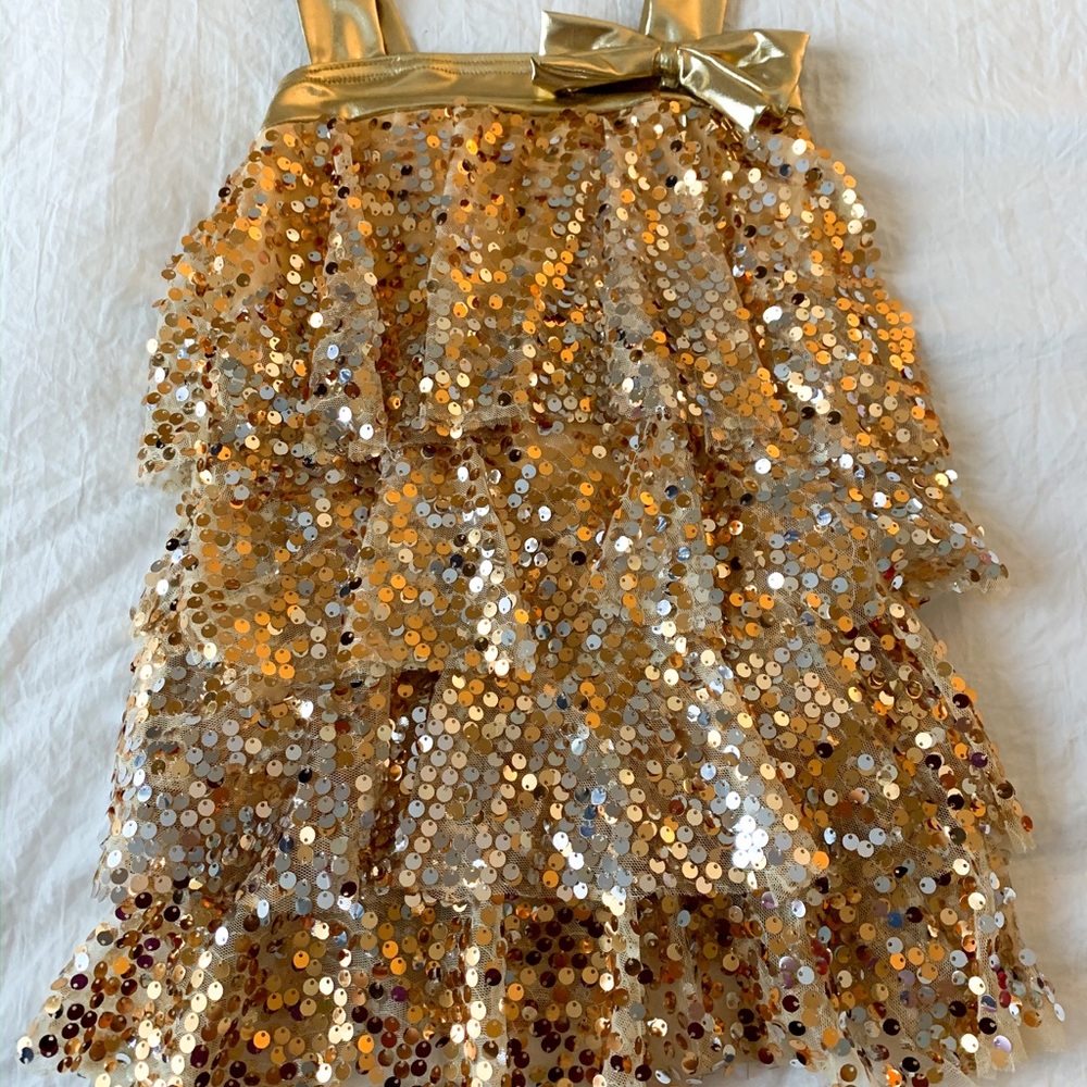 Gold Tiered Dance Dress